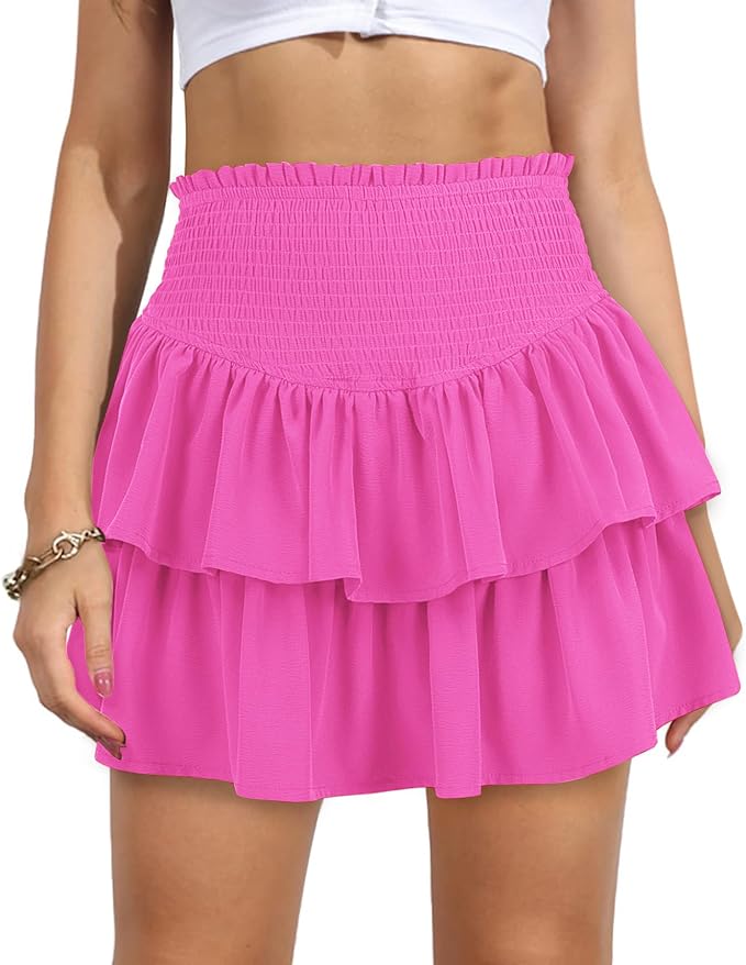 Tiered Ruffle Mini Skirt