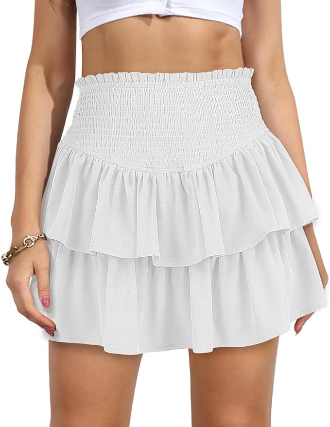 Tiered Ruffle Mini Skirt