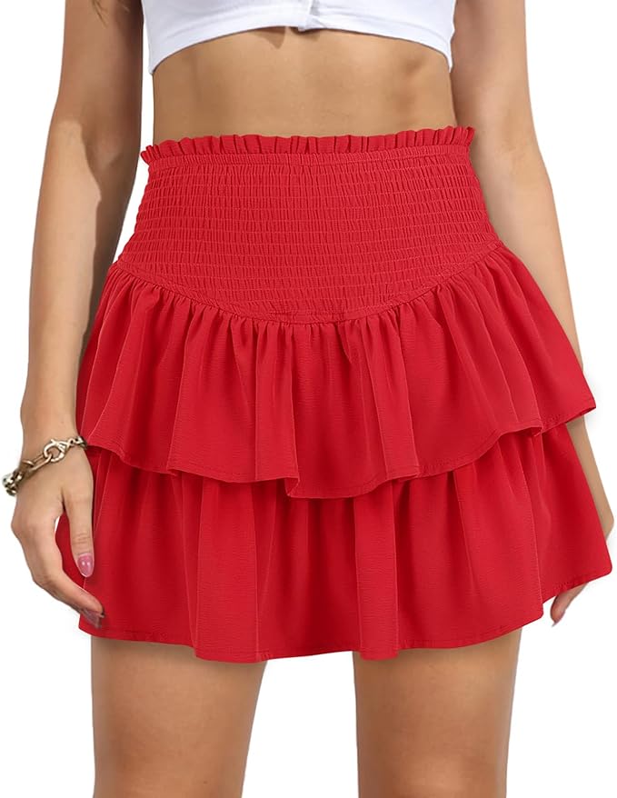 Tiered Ruffle Mini Skirt