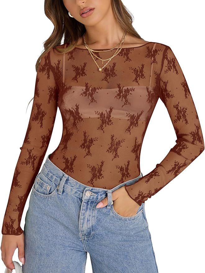 Floral Mesh Top