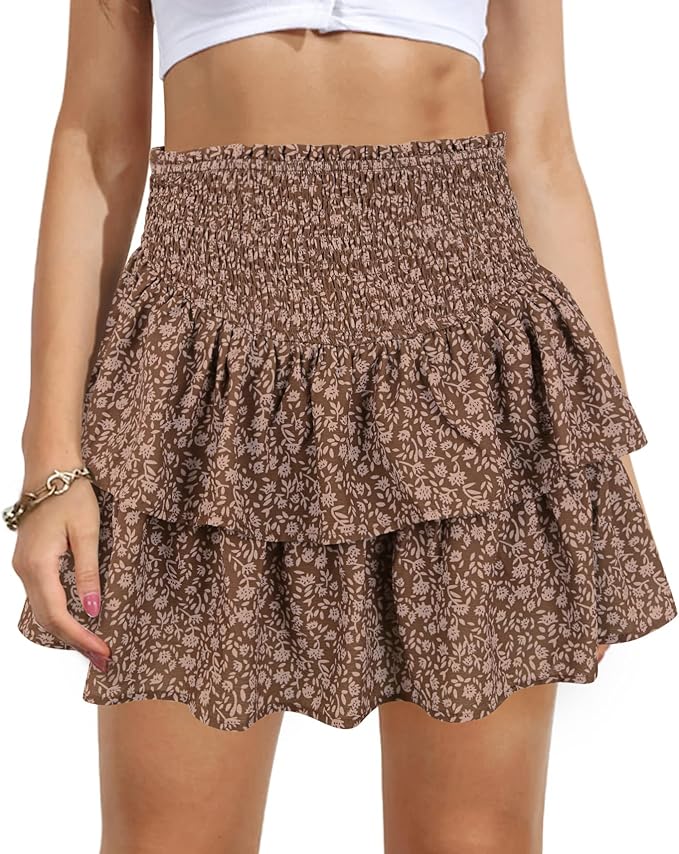 Tiered Ruffle Mini Skirt