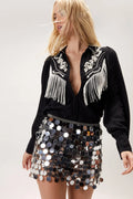 Embroidered Fringe Western Shirt
