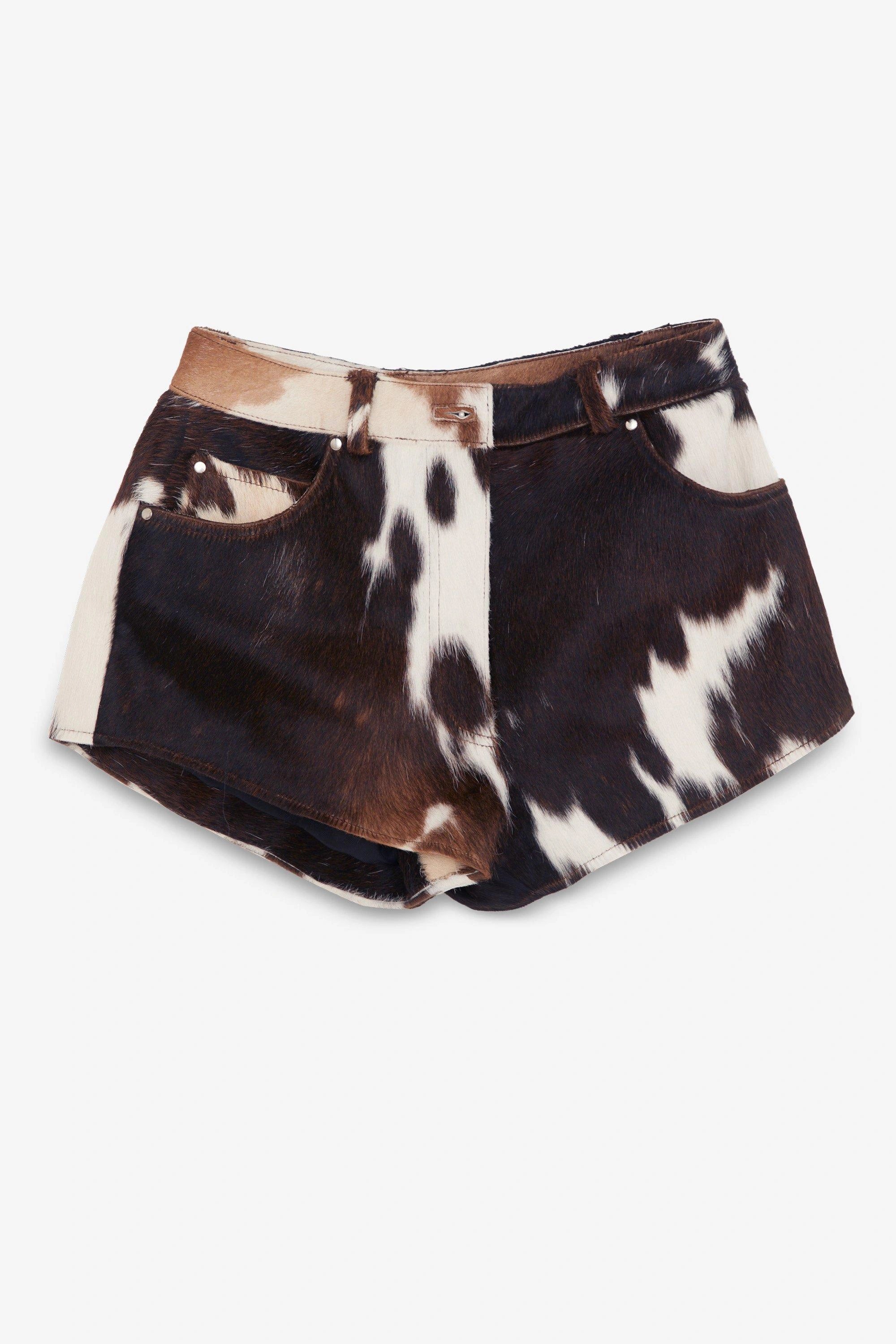 Cow Hide Leather Festival Shorts