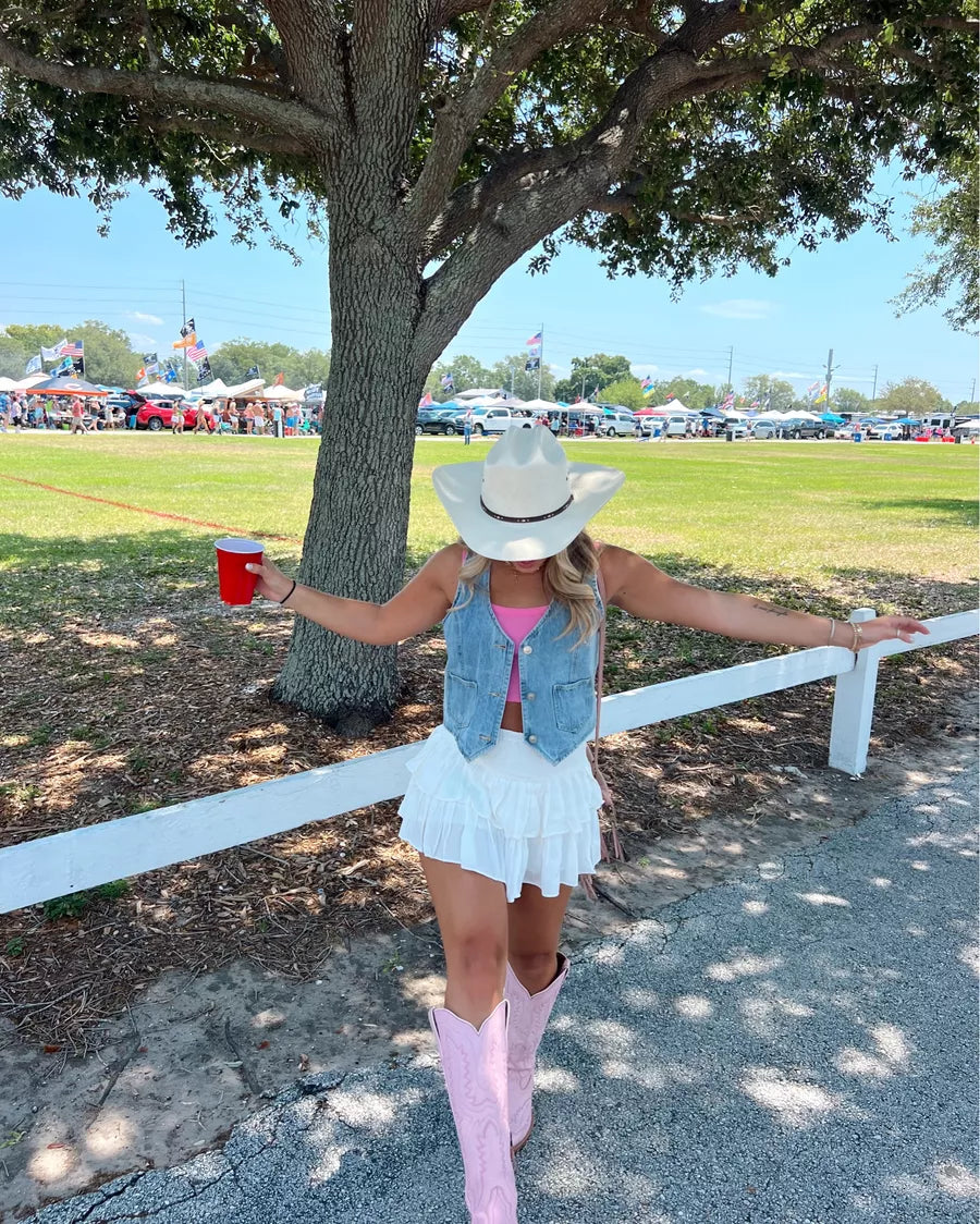 Tiered Ruffle Mini Skirt